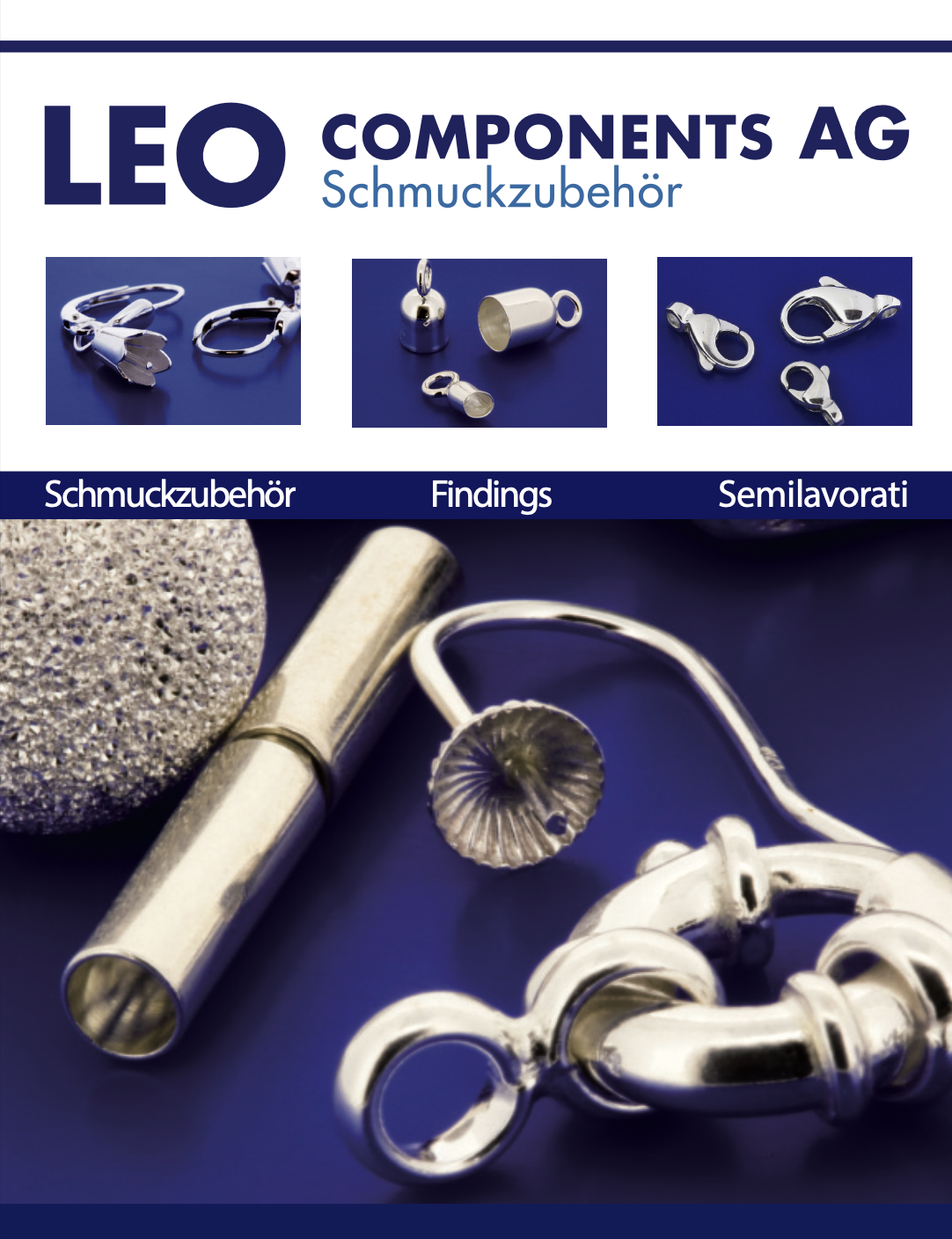 Main catalog (193 pages) silver findings, chains, threading material, accessories, etc